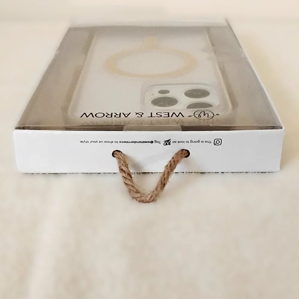 West & Arrow White/Tan iPhone 15 Pro Max Protective Phone Case